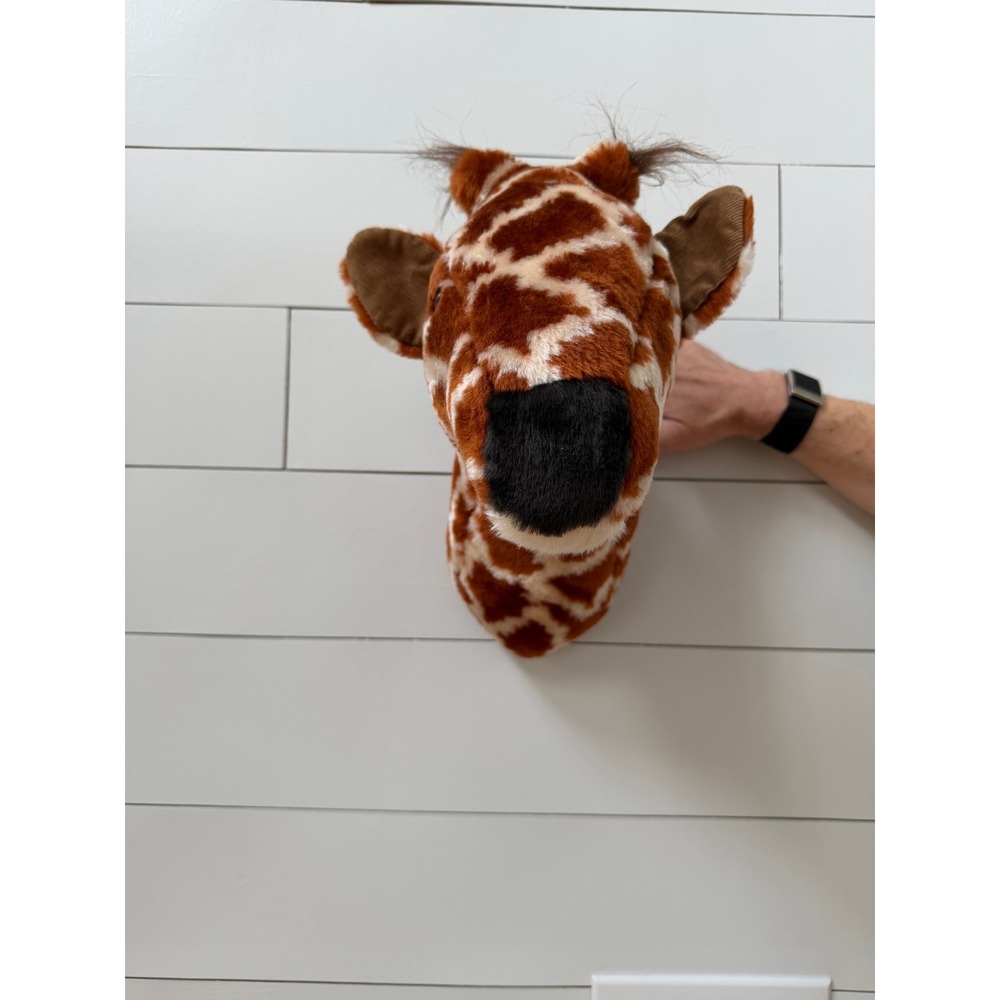 Dianne Shapiro Giraffe Head Trophy Wall Mount Plush Taxidermy Soft Sculpture